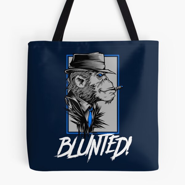 Item preview, Blunted-  Stoned Ape smoking a blunt-  420 Stoner Design  Blue Accents designed and sold by YomeHayin.