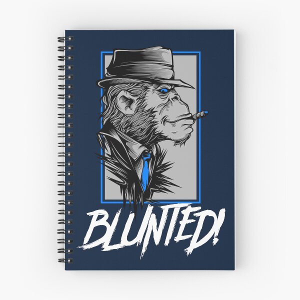 Item preview, Blunted-  Stoned Ape smoking a blunt-  420 Stoner Design  Blue Accents designed and sold by YomeHayin.