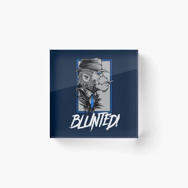 Item preview, Blunted-  Stoned Ape smoking a blunt-  420 Stoner Design  Blue Accents designed and sold by YomeHayin.