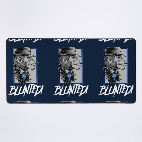 Item preview, Blunted-  Stoned Ape smoking a blunt-  420 Stoner Design  Blue Accents designed and sold by YomeHayin.