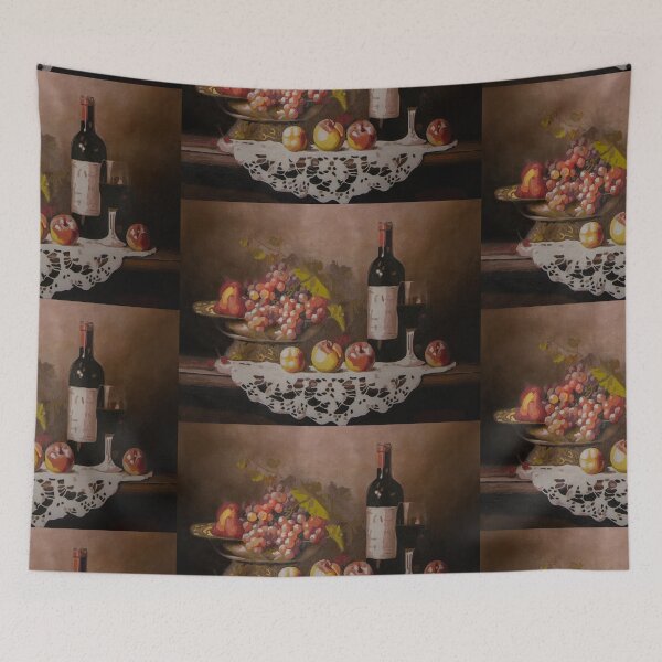 Artikelvorschau, Still life Fruit Bowl and Wine Bottle entworfen und verkauft von RonelBroderick.