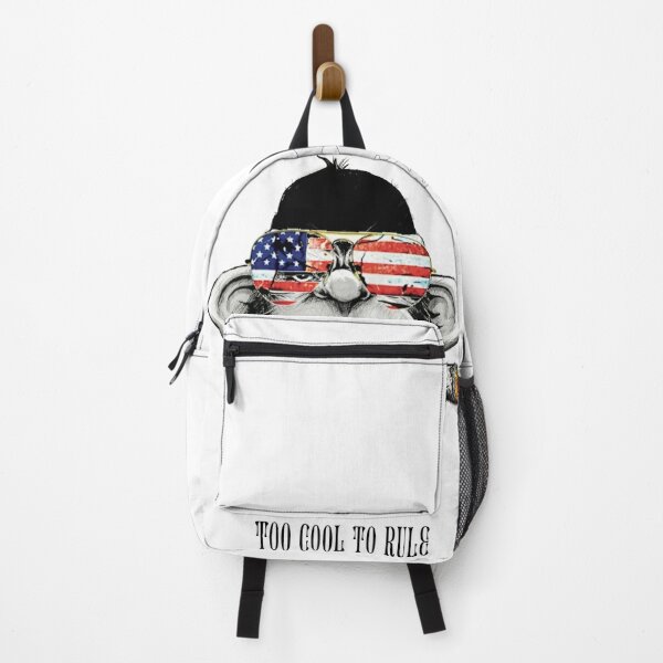 Item preview, Funny Cigar Smoking Too Cool To Rule Cheeky Monkey Gorilla in Red White and Blue Stars and Stripes American Flag Aviators Red Lipstick Kiss designed and sold by FortuneTee.