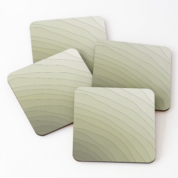 Item preview, Abstract Wavy Line Art Green Gradient 03 designed and sold by PAPER MOON art & design.