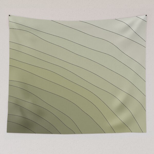Item preview, Abstract Wavy Line Art Green Gradient 03 designed and sold by PAPER MOON art & design.