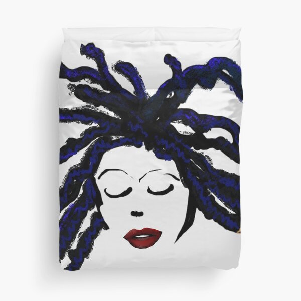 Dread Gurl Blue Natty Duvet Cover