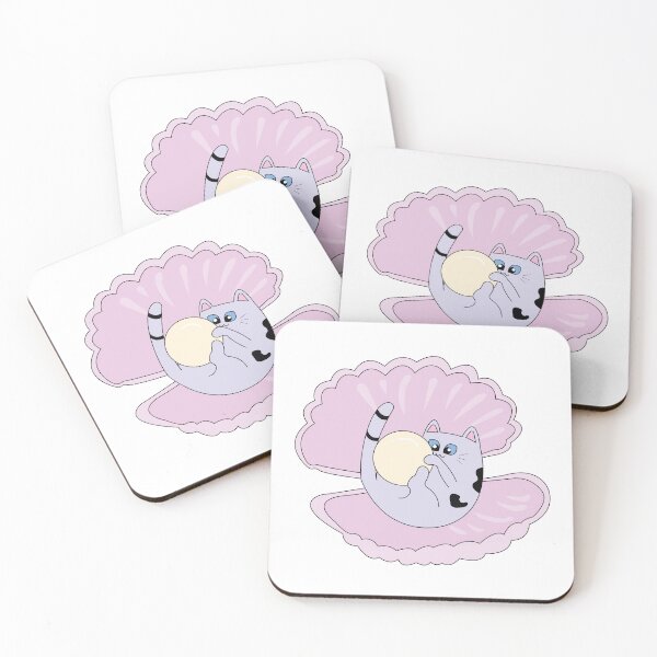 Item preview, Pearl Cat | Kawaii Kitty | Smiling Cat designed and sold by Pisutachio.