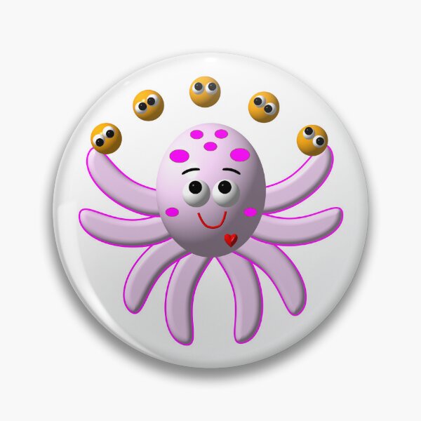 Item preview, Cute Octopus Juggling Oranges designed and sold by Artist4God.