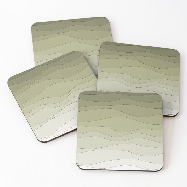 Item preview, Abstract Wavy Line Art Green Gradient 04 designed and sold by PAPER MOON art & design.