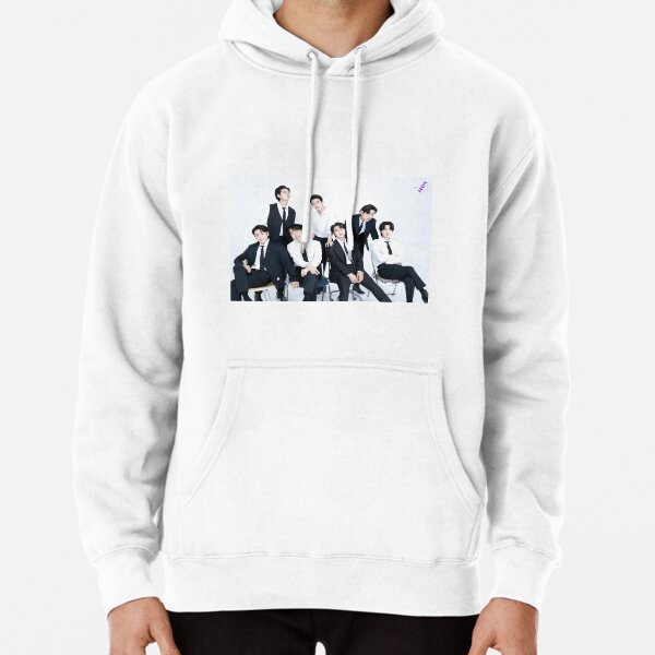 Bts black sale and white hoodie