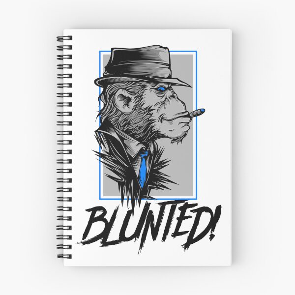 Item preview, Blunted-  Stoned Ape smoking a blunt-  420 Stoner Design  Blue Accents designed and sold by YomeHayin.