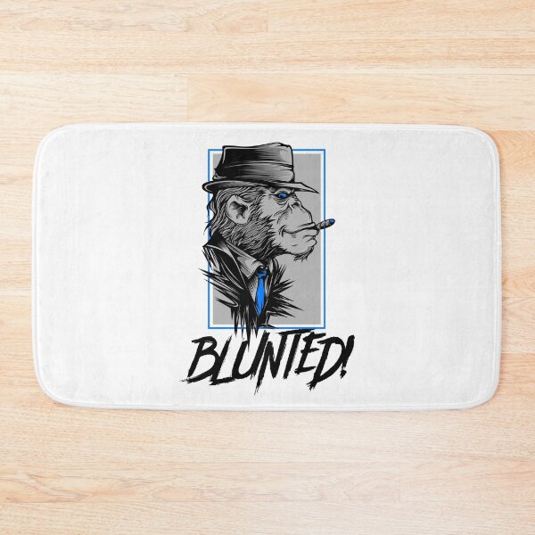 Item preview, Blunted-  Stoned Ape smoking a blunt-  420 Stoner Design  Blue Accents designed and sold by YomeHayin.