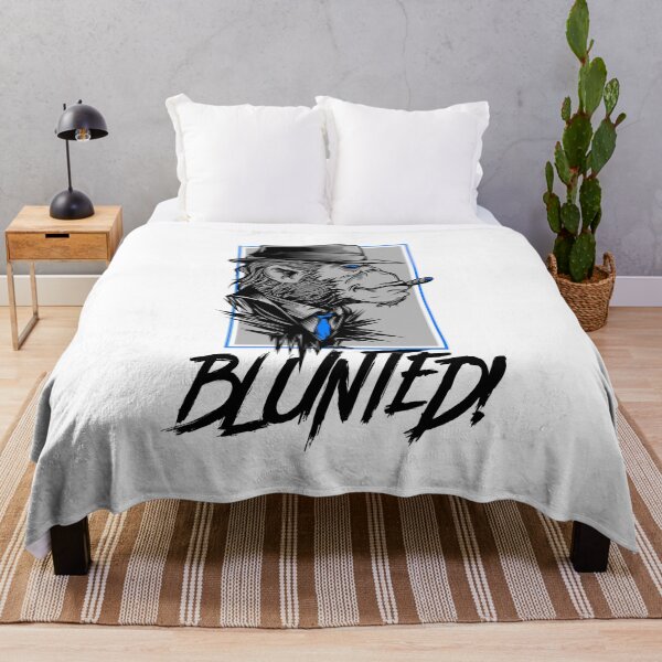 Item preview, Blunted-  Stoned Ape smoking a blunt-  420 Stoner Design  Blue Accents designed and sold by YomeHayin.