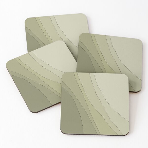 Item preview, Abstract Wavy Line Art Green Gradient 05 designed and sold by PAPER MOON art & design.