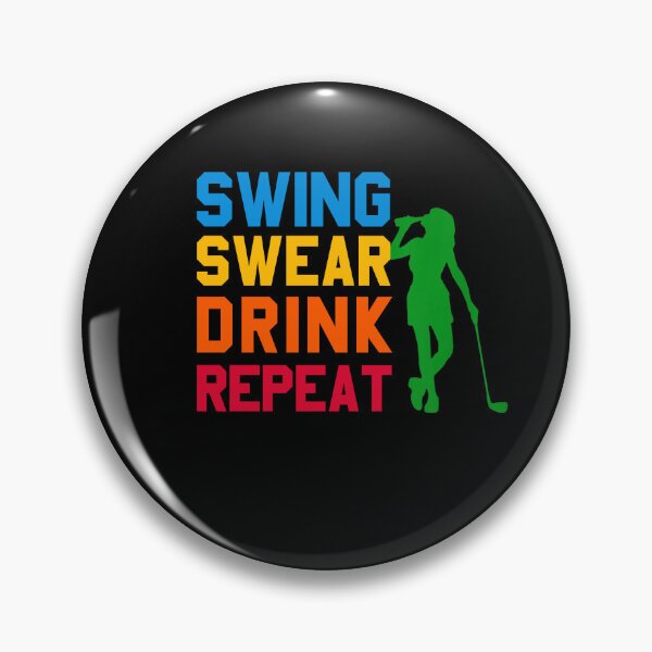 Item preview, Funny Golf Swing Swear Drink Repeat designed and sold by ForUrTasteOnly.