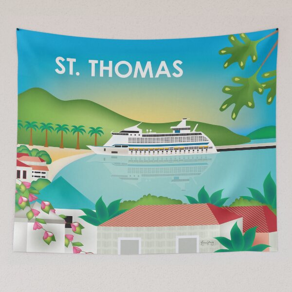 Item preview, St.Thomas - Skyline Illustration by Loose Petals designed and sold by LoosePetals.