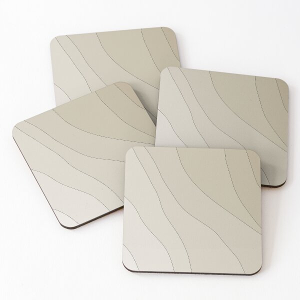 Item preview, Abstract Wavy Line Art Neutral Beige Gradient 01 designed and sold by PAPER MOON art & design.