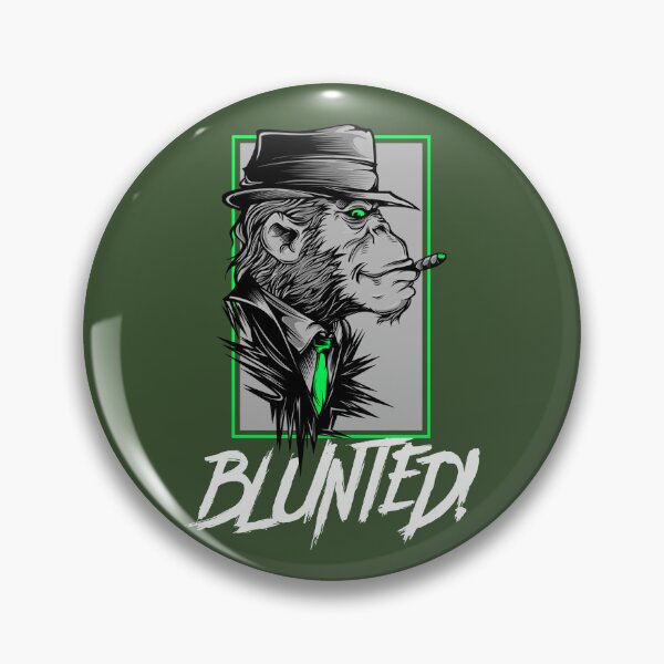 Item preview, Blunted-  Stoned Ape smoking a blunt-  420 Stoner Design  Green Accents designed and sold by YomeHayin.