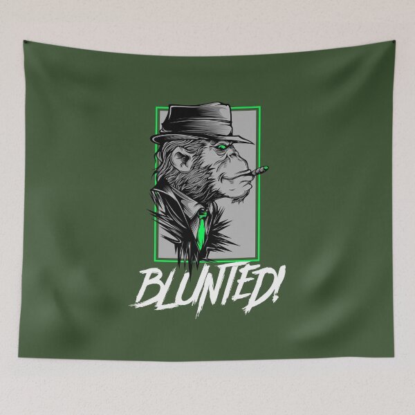 Item preview, Blunted-  Stoned Ape smoking a blunt-  420 Stoner Design  Green Accents designed and sold by YomeHayin.