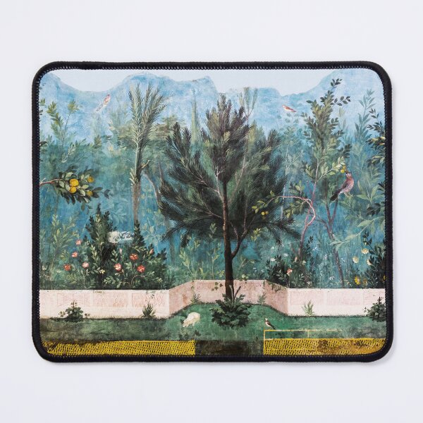 Item preview, ANTIQUE ROMAN WALL PAINTING Flower Garden Flying Birds Pine,Quince and Apple Trees  designed and sold by BulganLumini.