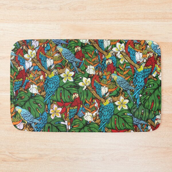 Item preview, Harlequin Macaw With tropical Leaves Random Pattern. designed and sold by DesignHouse07.