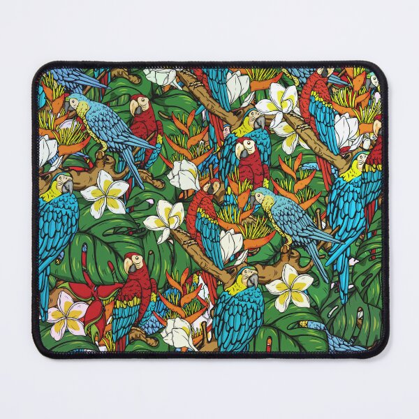 Item preview, Harlequin Macaw With tropical Leaves Random Pattern. designed and sold by DesignHouse07.