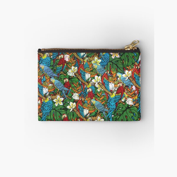Item preview, Harlequin Macaw With tropical Leaves Random Pattern. designed and sold by DesignHouse07.