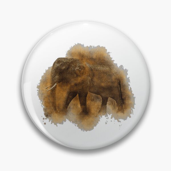 Item preview, Elephant cow in the desert dust, elephant lover, Africa fan designed and sold by Kirei-Lily.