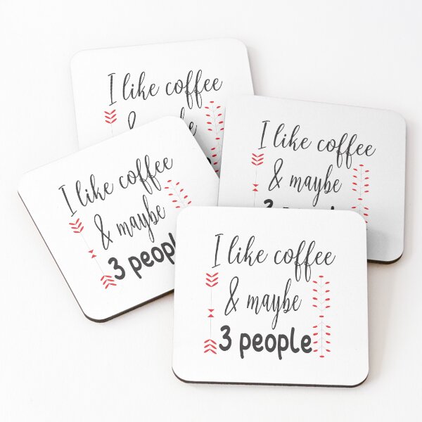 Item preview, I Like Coffee And Maybe 3 People designed and sold by ASSOUKI9.