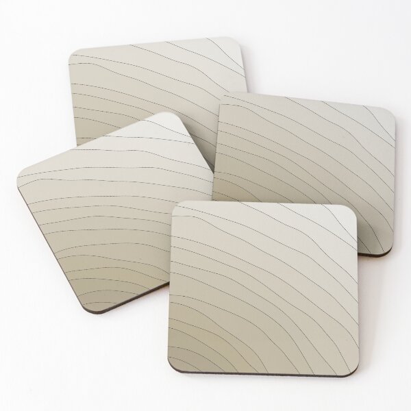 Item preview, Abstract Wavy Line Art Neutral Beige Gradient 03 designed and sold by PAPER MOON art & design.