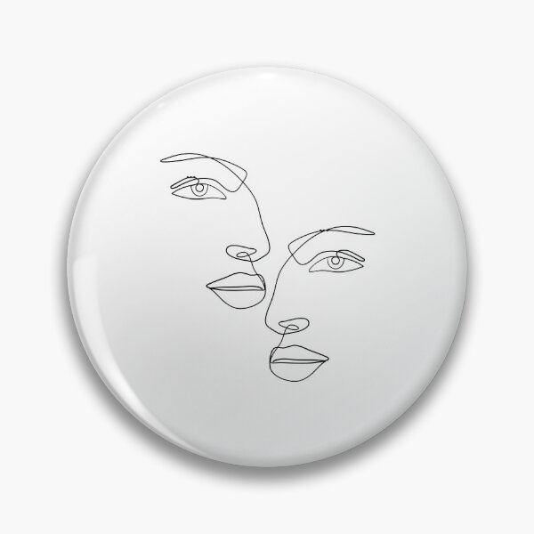 Item preview, Modern Face Line Art Sketch designed and sold by Finding Flowers.