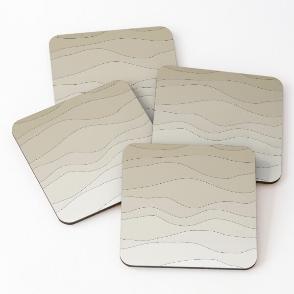 Item preview, Abstract Wavy Line Art Neutral Beige Gradient 04 designed and sold by PAPER MOON art & design.