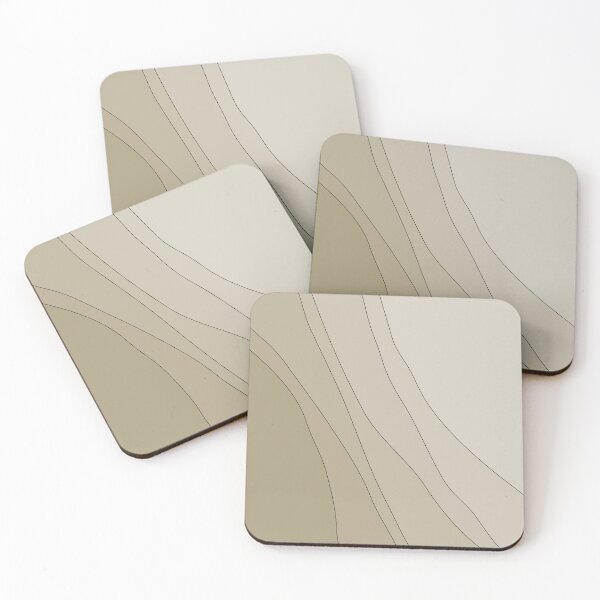 Item preview, Abstract Wavy Line Art Neutral Beige Gradient 05 designed and sold by PAPER MOON art & design.