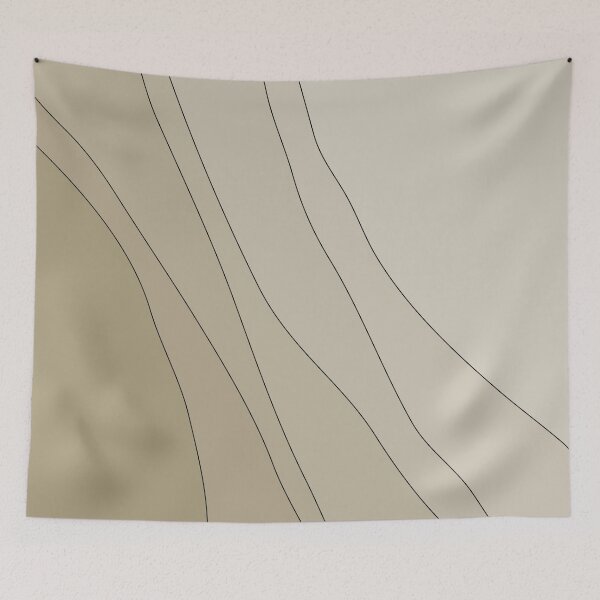 Item preview, Abstract Wavy Line Art Neutral Beige Gradient 05 designed and sold by PAPER MOON art & design.
