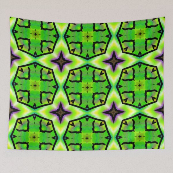Aperçu de l'œuvre Green and purple geometry  créée et vendue par Crochetamommy.