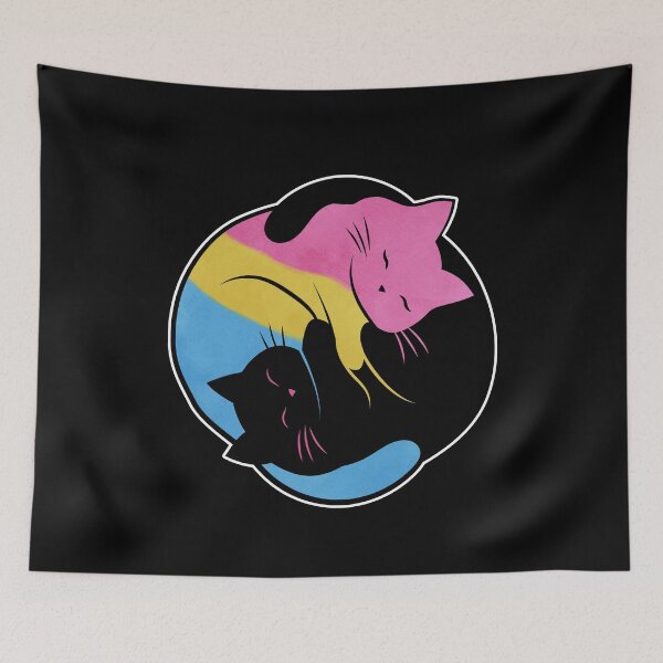 Item preview, Pansexual Eternal Yin Yang Cat designed and sold by Clara Hollins.