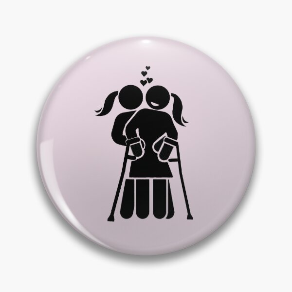 Item preview, forearm crutches canes love relationship lesbian hug disabled pride girlfriend birthday anniversary gift designed and sold by yugiohcerealbox.