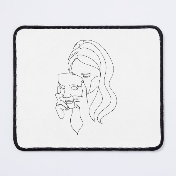 Item preview, Removing the Mask Line Art Sketch designed and sold by Finding Flowers.
