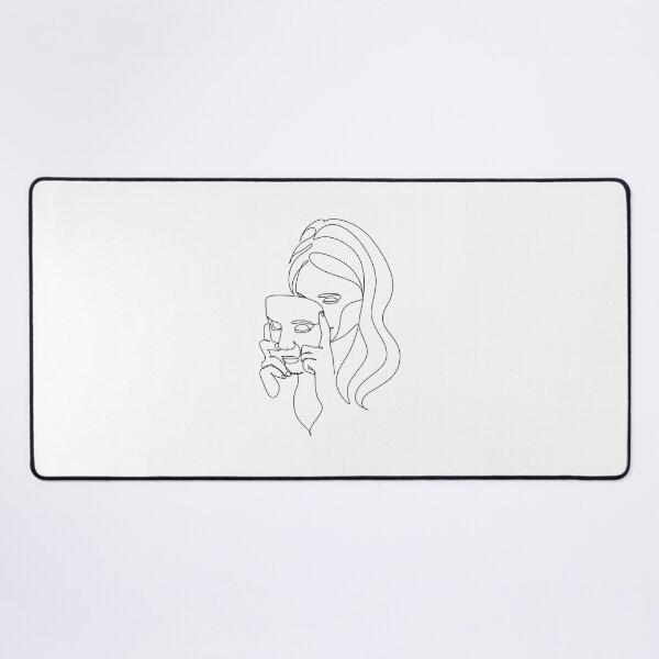 Item preview, Removing the Mask Line Art Sketch designed and sold by Finding Flowers.