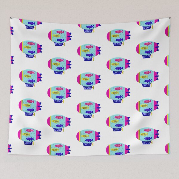Item preview, Cute Zebra Fish in a Zeppelin designed and sold by Artist4God.
