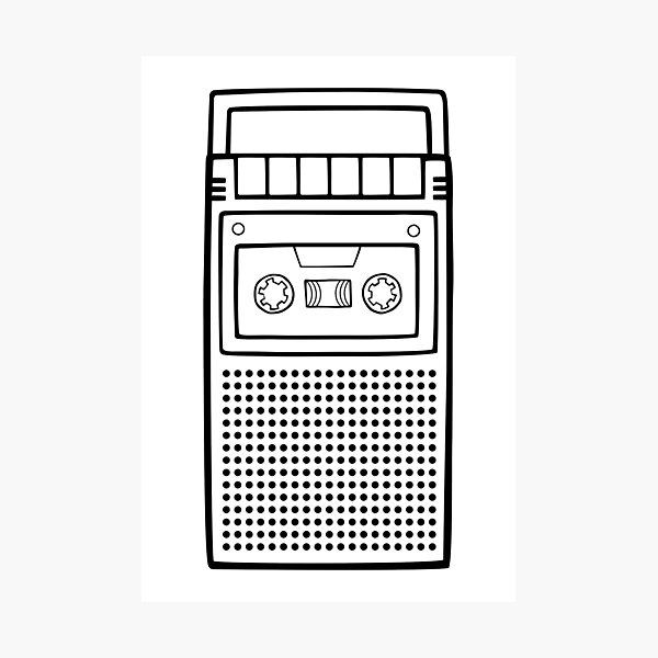 Item preview, Retro Mono Portable Cassette Tape Player Recorder designed and sold by tapeisdamessage.