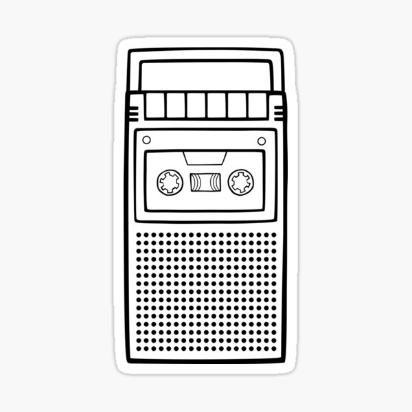 Item preview, Retro Mono Portable Cassette Tape Player Recorder designed and sold by tapeisdamessage.
