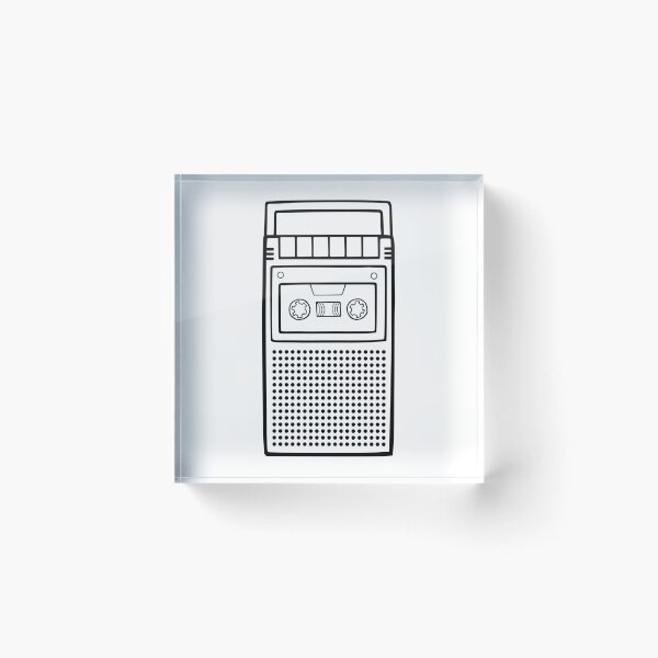 Item preview, Retro Mono Portable Cassette Tape Player Recorder designed and sold by tapeisdamessage.