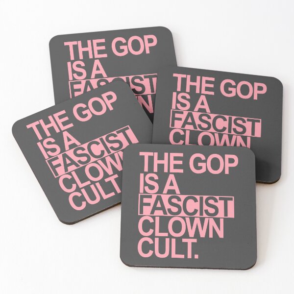 Item preview, The GOP is a FASCIST CLOWN Cult (pink) designed and sold by Thelittlelord.