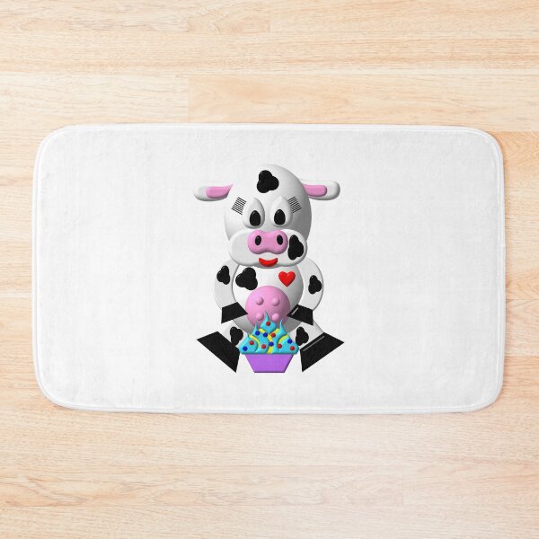 Item preview, Cute Cow With a Cupcake designed and sold by Artist4God.