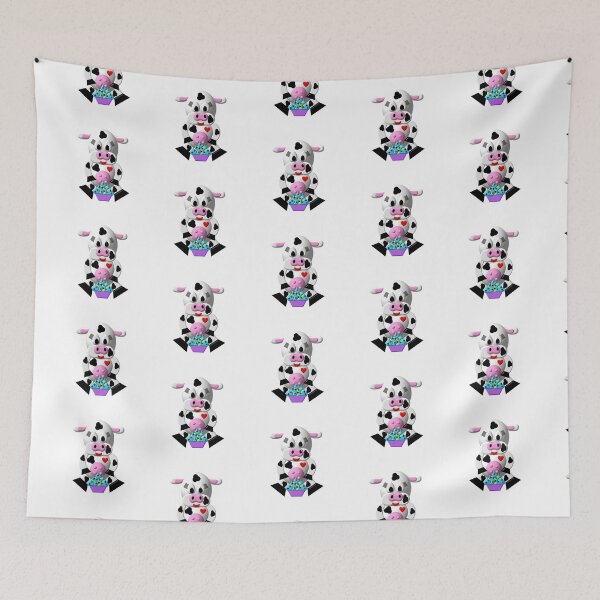 Item preview, Cute Cow With a Cupcake designed and sold by Artist4God.