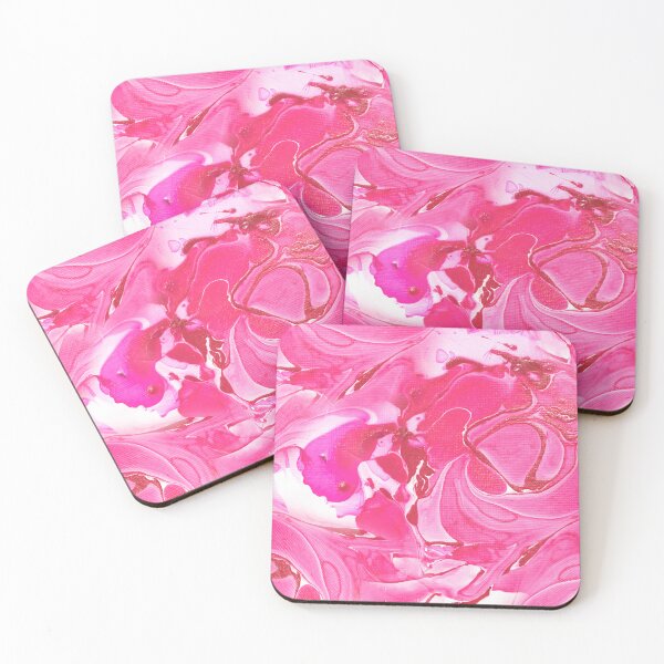 Item preview, Pink And Red Swirled Marbled Abstract Art  designed and sold by DEC02.