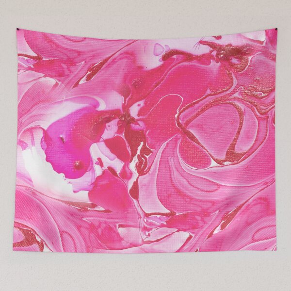 Item preview, Pink And Red Swirled Marbled Abstract Art  designed and sold by DEC02.