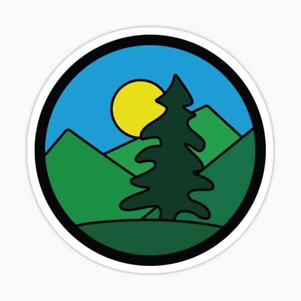"Spruce Pine North Carolina Logo" Sticker by MOVDV Redbubble
