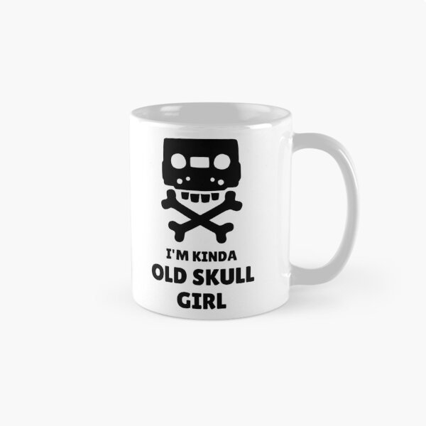 Item preview, Copy of I'm Kinda Old School Girl - Funny Cassette Skull - Black designed and sold by tapeisdamessage.