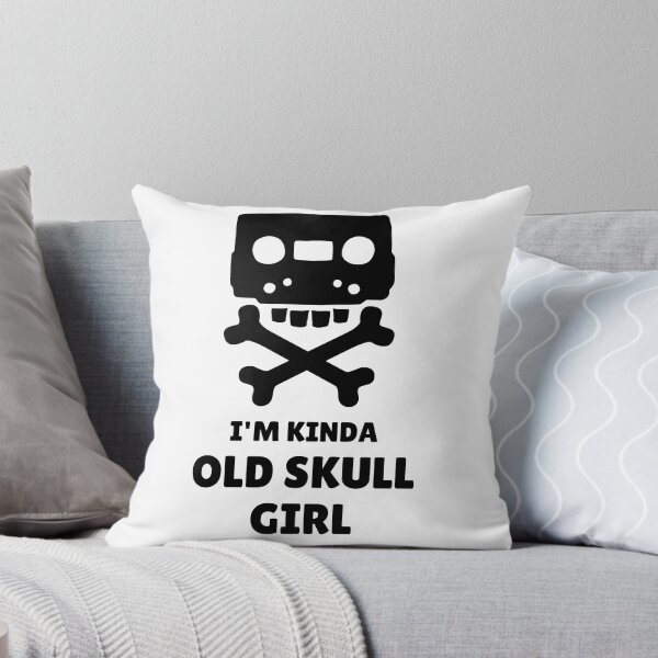 Item preview, Copy of I'm Kinda Old School Girl - Funny Cassette Skull - Black designed and sold by tapeisdamessage.